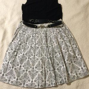 LOFT Black and White Skirt